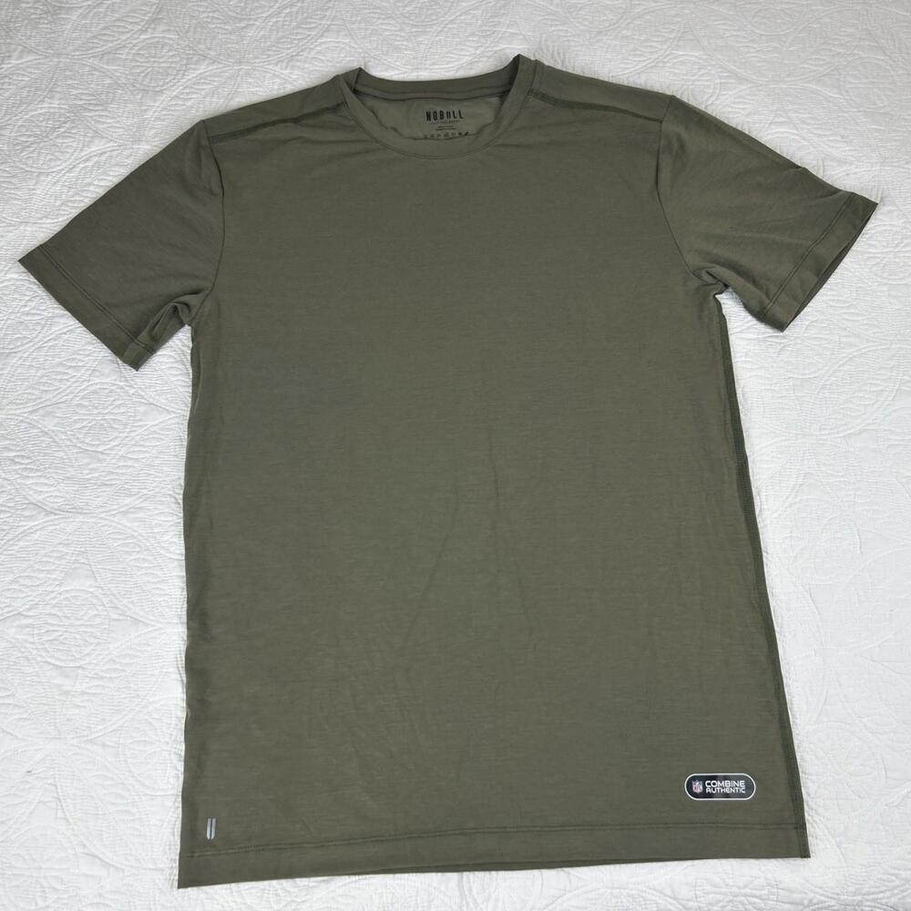 NOBULL T Shirt Mens Size M Green Stretch NFL Combine Authentic Athletic Gym Run